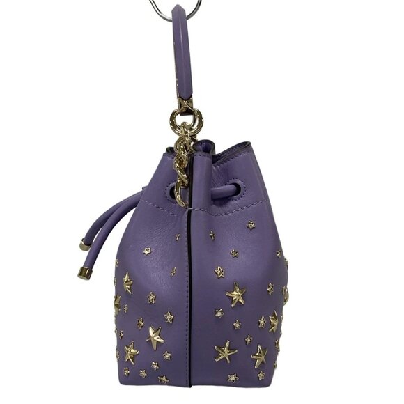 JIMMY CHOO Bonbon Bucket S - Light Purple Leather Handbag 742-080725 - Picture 4 of 14